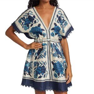 Farm Rio Tropical Tiles Mini Dress XSS